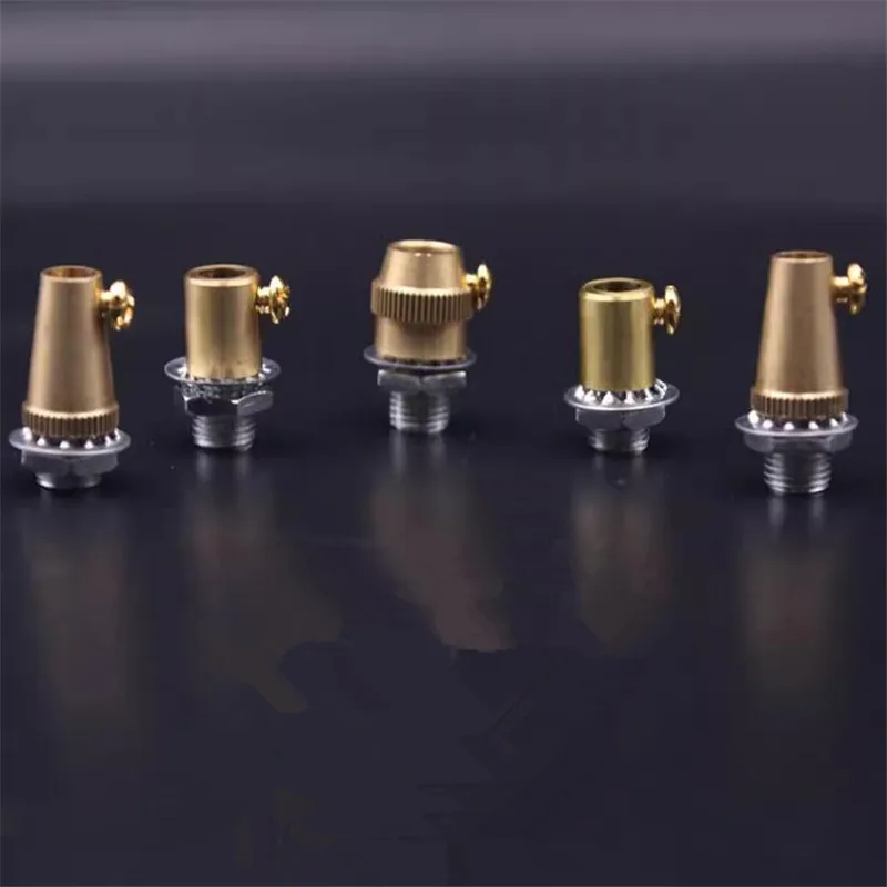 Brass material cable grips copper cord metal grips wire lock brass strain reliefs DIY lighting parts 2 pieces