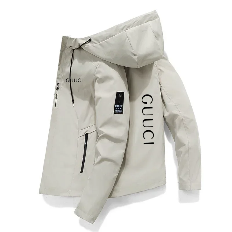 2024 Spring and Autumn brand men's Windproof zipper Jacket Casual high quality hooded baseball outdoor blazer