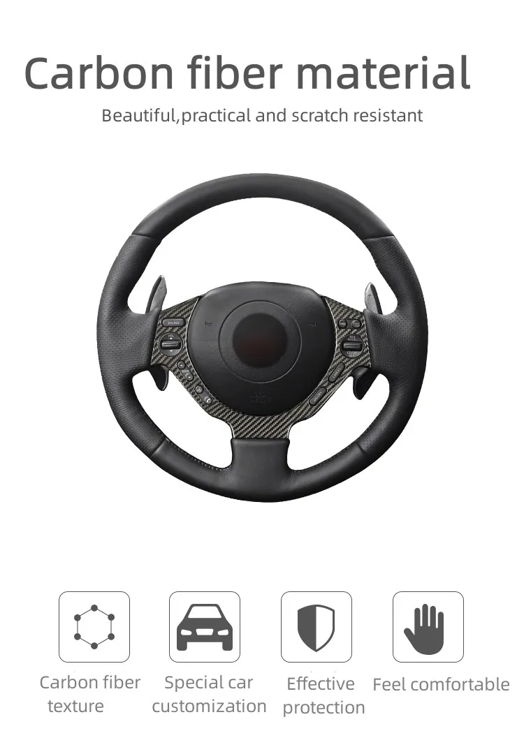 T-carbon Car Steering Wheel Decorative Patch For Nissan GTR Carbon Fiber Decorative Accessories