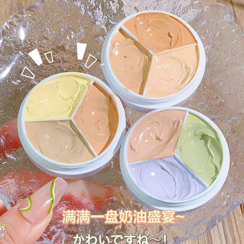 Cover Master Tricolor Concealer with Brush Face Basic Contour Palette Cover Up Flaw Spots Pimples Dark Circles Waterproof Makeup 2
