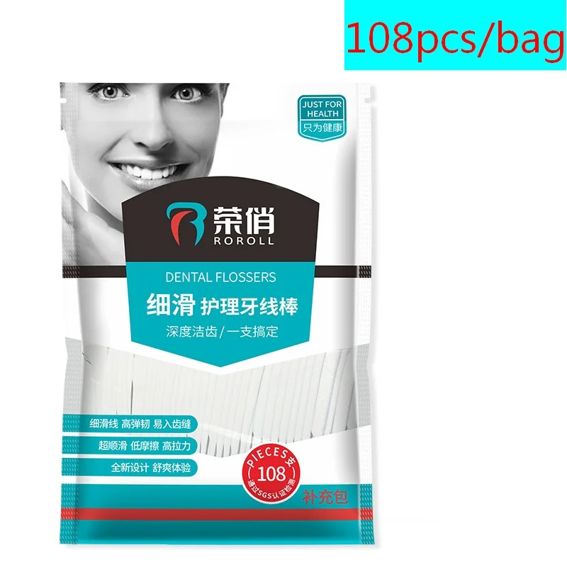 

108pcs/Set Dental Floss Flosser Picks Toothpicks Teeth Stick Tooth Cleaning Interdental Brush Dental Floss Pick Cleaning Tooth