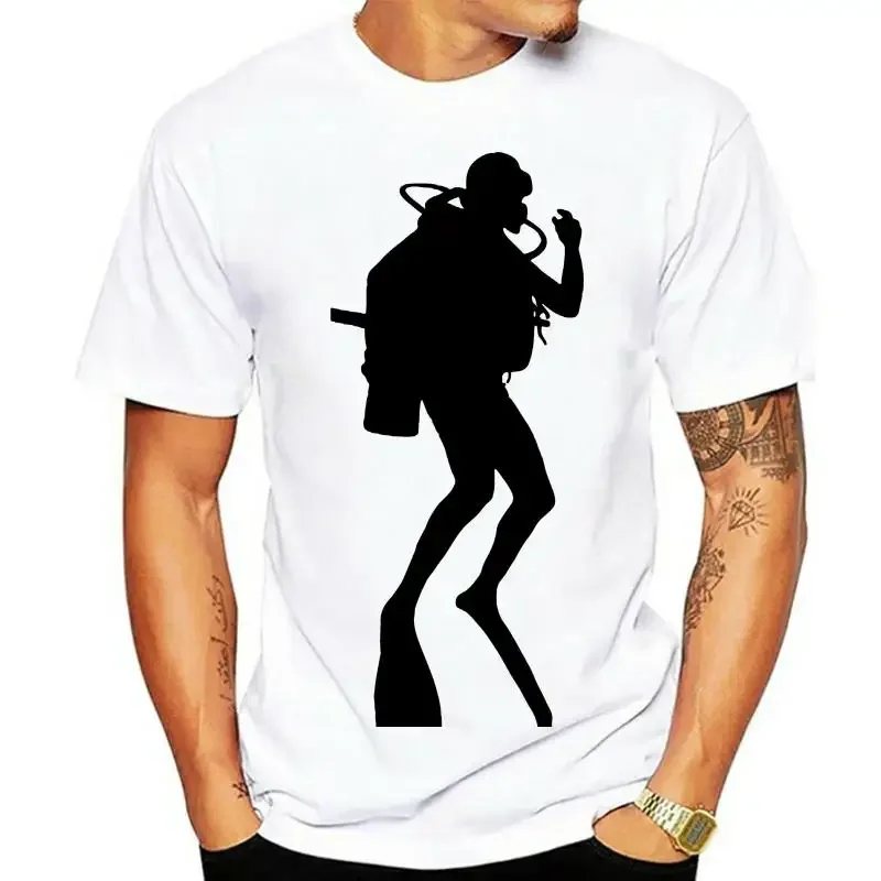 

Футболка для дайвинга с аквалангом, лучший подарок для дайвинга, летняя мягкая мужская футболка с короткими рукавами из чистого хлопка