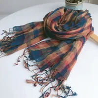 Line Ckeckered Scarf Plaid Wraps For Women Line Shawl For Women - Image 2