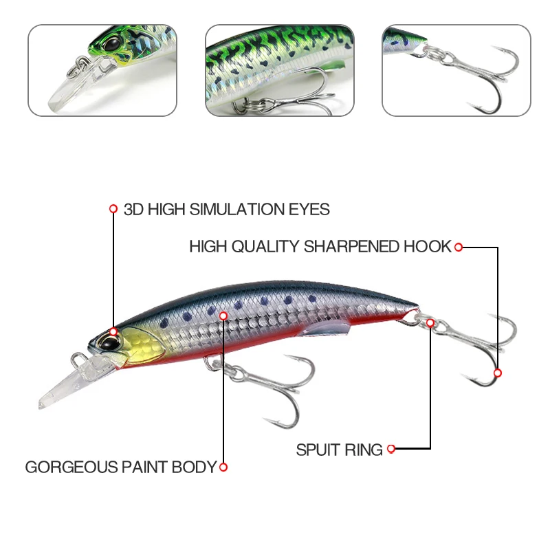 Description Picture 5 of itemLure For Fishing 92mm 40g Japan Heavy Weight Minnow Fishing Lure Wobbler Carp Deep Sea Jerkbait Fishing Hard Bait Minnow Pesca