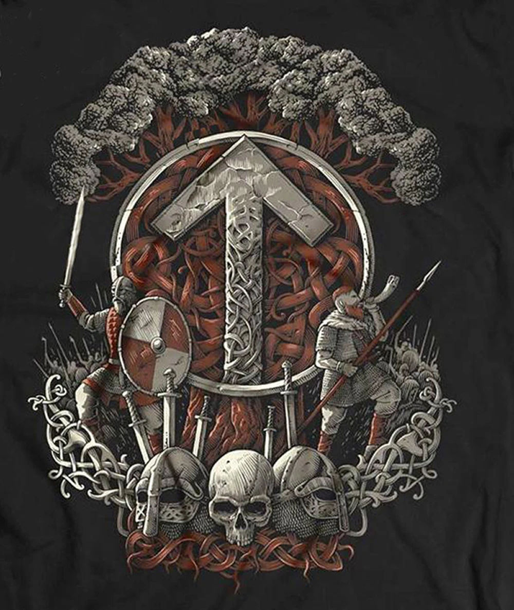 Cool Design Elderly Futhark Norse Runes Tiwaz Rune T-Shirt. Summer Cotton Short Sleeve O-Neck Mens Gift T Shirt New S-3XL 2