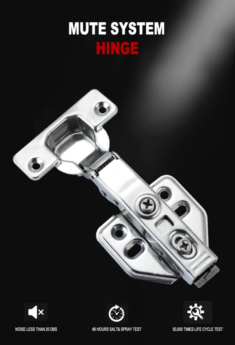 304 Stainless Steel Hydraulic Hinges Door Spring Buffer Silent