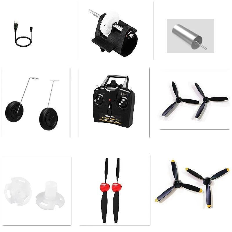 

RC Plane Parts Accessories Propellers Motor Gear Box Remote Control Landing Gear Landing Gear Fits for Zero Spitfire P40 BF109