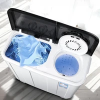 Machine à laver semi-automatique à double cuve |   Conception compacte ultra silencieuse pour appartement, mini lave-linge et sèche-linge à double baignoire combiné 3