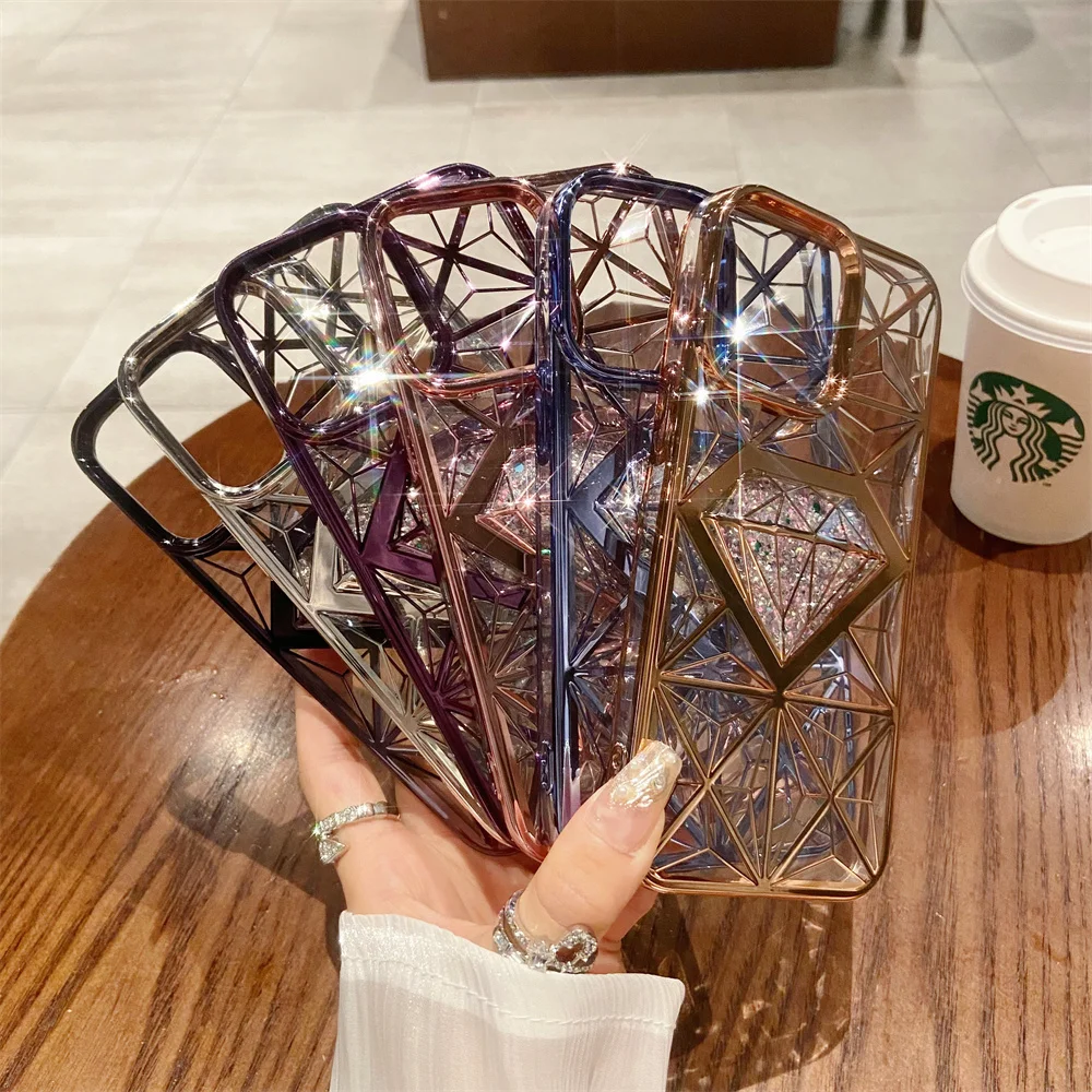 Bling Shiny 3D Super Diamond Phone Case for iPhone 14 ProMax 11 12