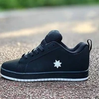 26 nouvelles chaussures de skate tendance, haute valeur esthétique, chaussures plates décontractées en cuir, style coréen, automne-hiver, pour femmes et hommes 2
