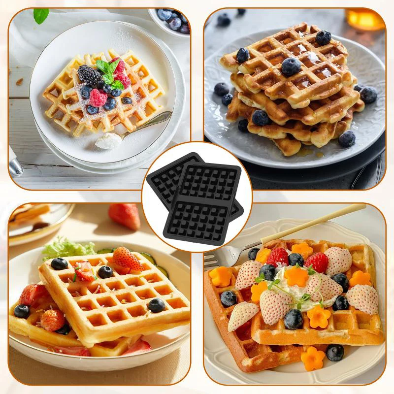2 pezzi inserto per waffle, friggitrice ad aria compressa, accessori stampo in silicone per Philips Dual Basket Airfryer serie 3000 6L/3L NA350