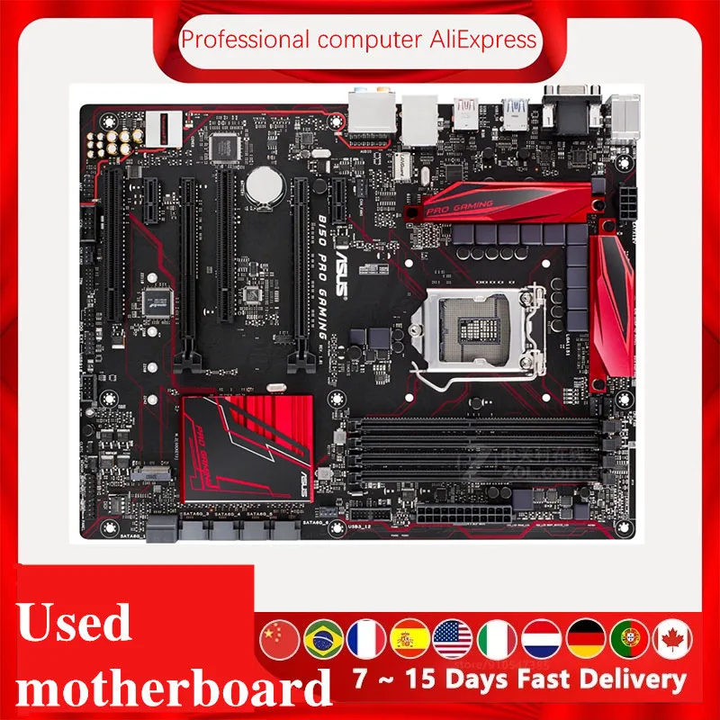 For Asus B150 Pro Gaming Original Used Desktop Intel B150 B150m Ddr4