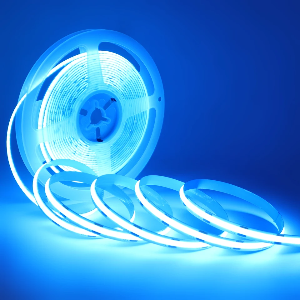 DC 5V USB COB strip, 8 mm, wit/roze/rood/wit/geel/ijsblauw/groen/RGB, zelfklevend, flexibel touw, wooncultuur, tv-achtergrondverlichting (geel, 1 m
