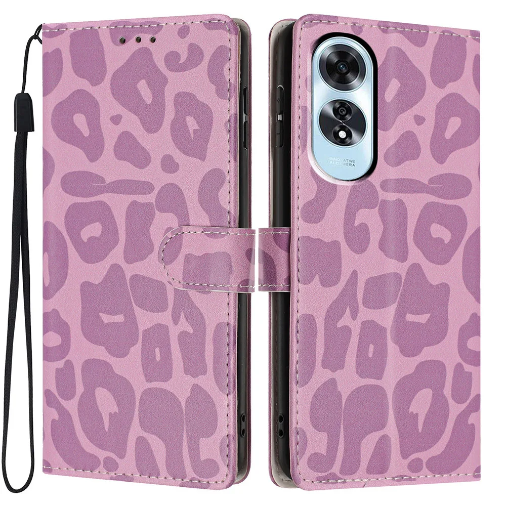 Leopard Print Wallet Case: Stylish Flip Card Holder Leather Phone Cover
