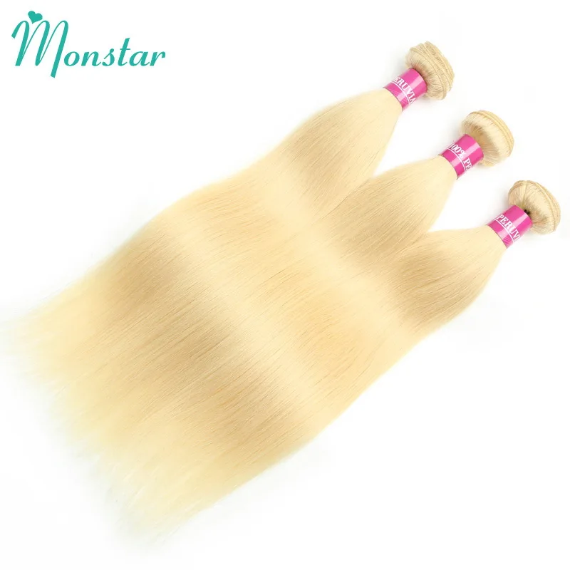 12 A Blonde 613 Bone Straight Human Hair Weave Bundles 40 Inch Brazilian Color 100% Remy Human Hair Extension 1 2 3 Bundles Weft 6
