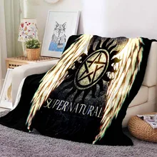 Manta de franela con estampado 3D de The Supernatural, suave, para cama, televisión, colcha, sofá