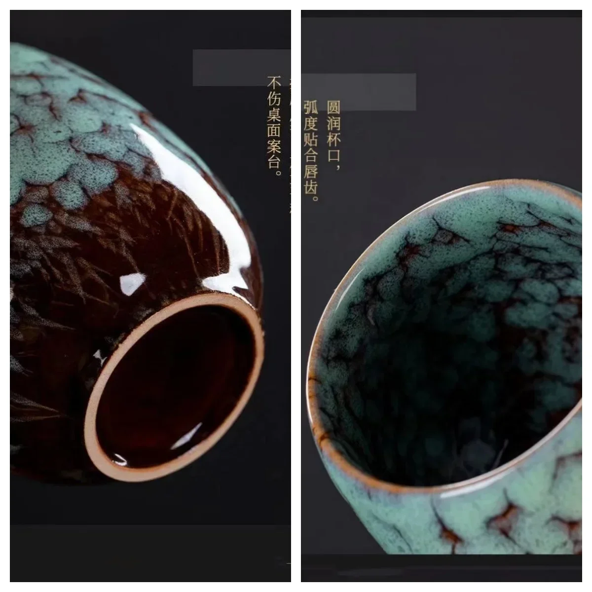 175ml Chinese Retro Ceramic Tea Cup Creative Ceramic Coffee Mugs Classical Pottery Teacup Gift Box