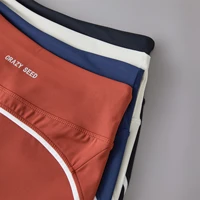 2024 New Color Contrast High Waist Sports Shorts Tight Elastic Peach Hip Training Fitness Yoga Hot Pants - Image 4