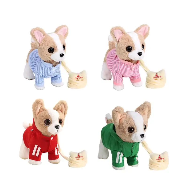 

Dog Walking Toy Interactive Puppy Stuffed Animal With Music And Strap Musical Dog Stuffed Animals Animated Kids Toys For Girls