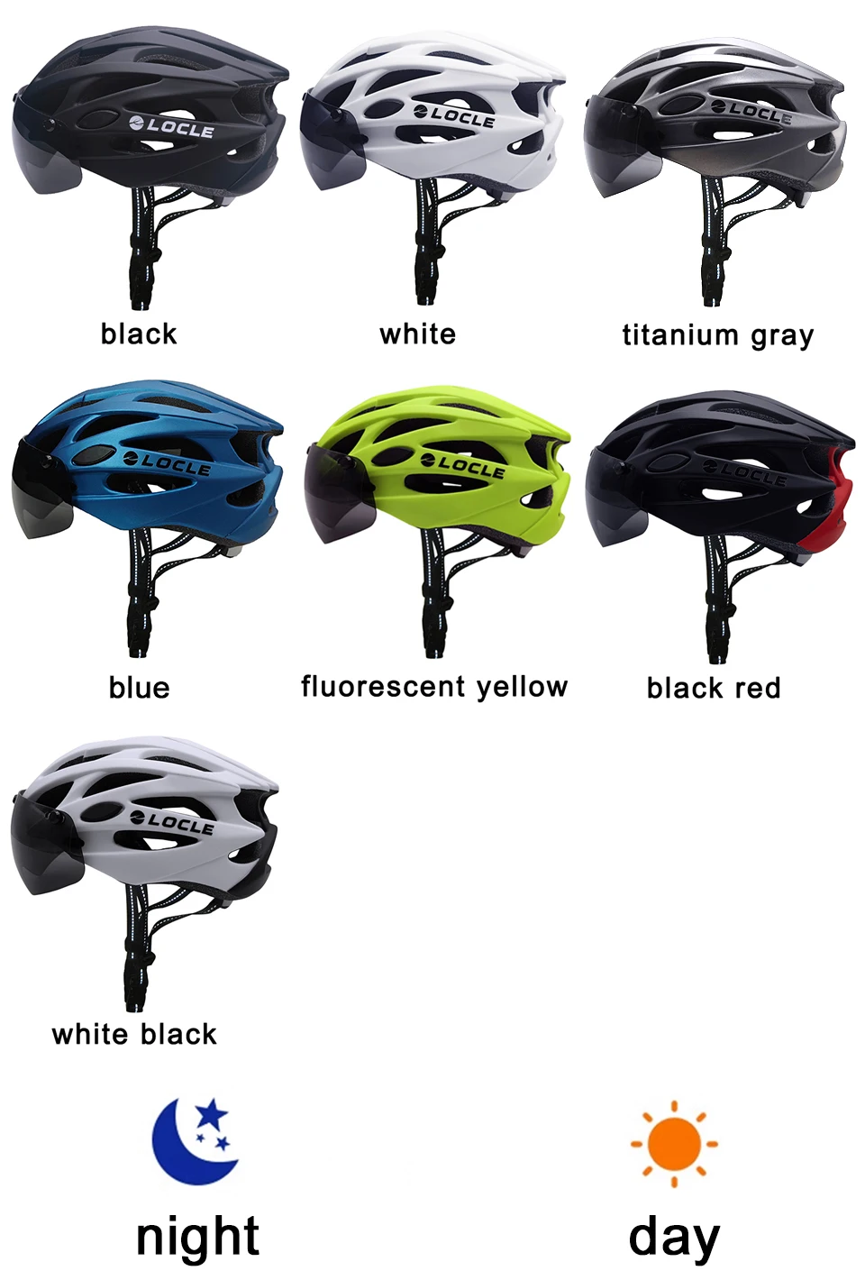 LOCLE Fahrradhelm mit Magnetischen Photochromen Gläsern Straßen- und Mountainbike-Helm In-Mold Fahrradhelm mit Magnetischem Schutzvisier – Detail 6