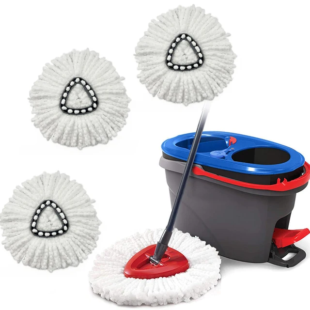 Vileda Mop Trigonometrikus Forgatás Csere Heads Uthlill Micopibre Spin 360 Forgó Padló Fejező Tisztítófej - Image 2