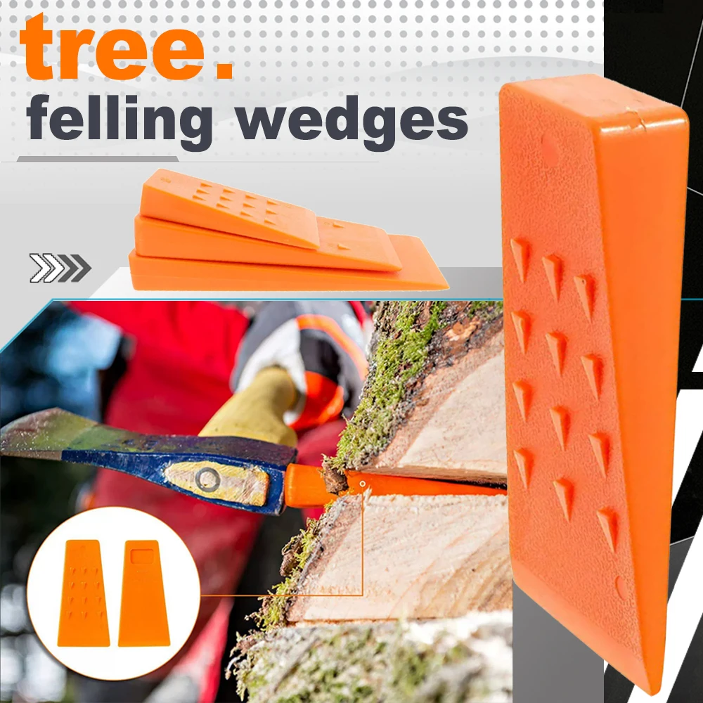 garden hand tools Tree Felling Wedge Plastic Felled Chock Tree Cutting Wedge for Logging Falling Cutting Cleaving Woodcutting Tools