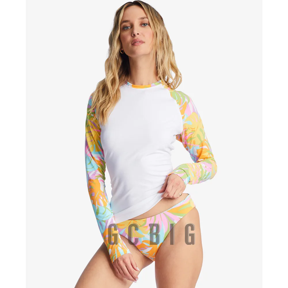 

Womens Surf Rash Guard Surfing Diving Swimwear Tight Long Sleeve T-Shirt Snorkeling Skins Uv Protection Girls Swimming RashGuard