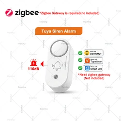 Zigbee 3.0 Smart Siren with Vibration Detection and 110dB Alarm (Tuya Siren Alarm)