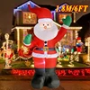Backpack Santa Claus Christmas Decoration Inflatable Toys With LED Light 1.8M Inflatable Model Holiday Gift Indoor Outdoor Decor 1