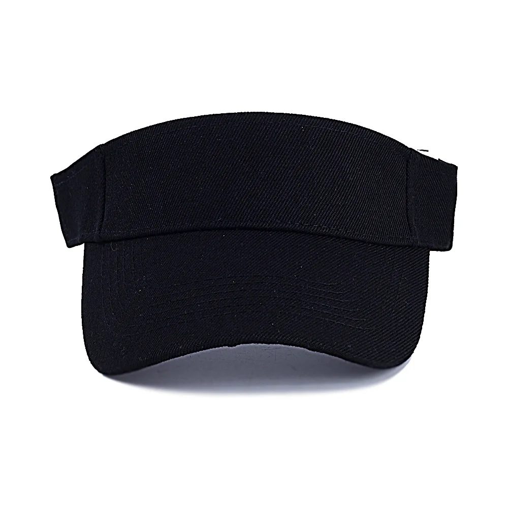 Summer Sun Hats Men Women Cotton Adjustable Visor UV Protection Top Empty Solid Sport Tennis Golf Running Sunscreen Baseball Cap 5
