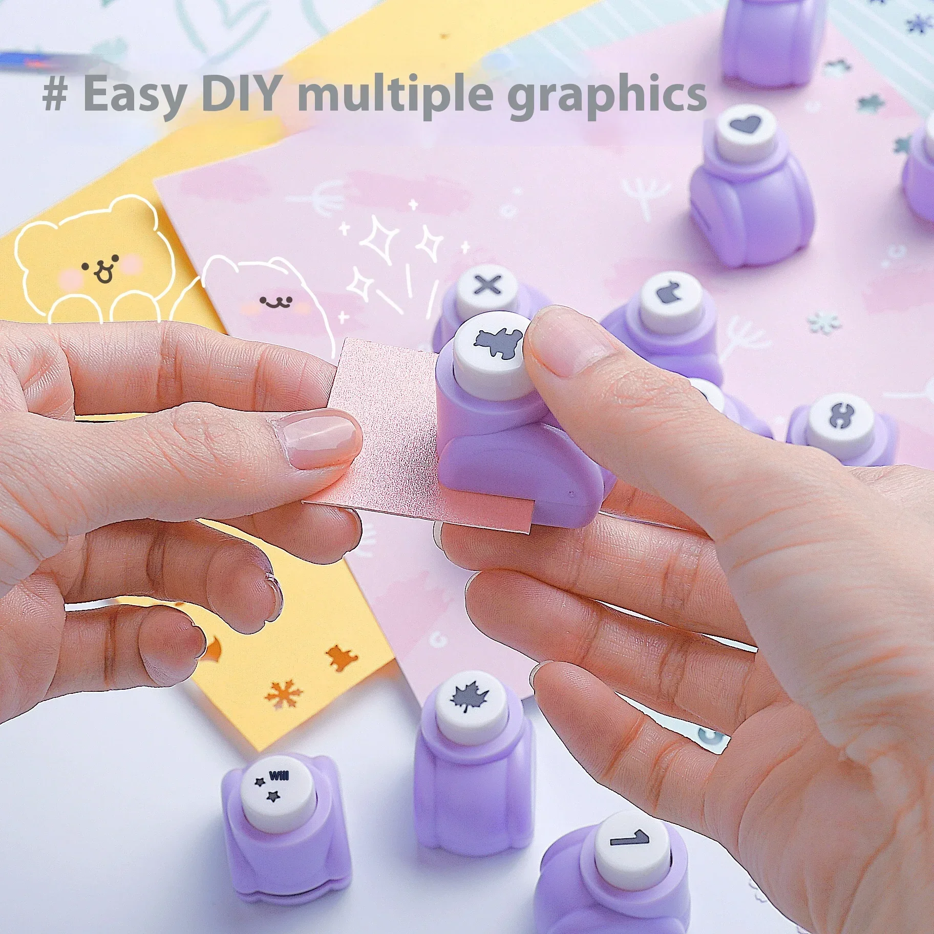 Paper Cutter Hole Punching Tools Paper Craft Punch Circle Hole Punch 1Pcs Mini Scrapbook Punches Handmade Cutter Card Craft Calico Printing DIY Flower Paper Craft Punch Hole Puncher Rounder Cutter