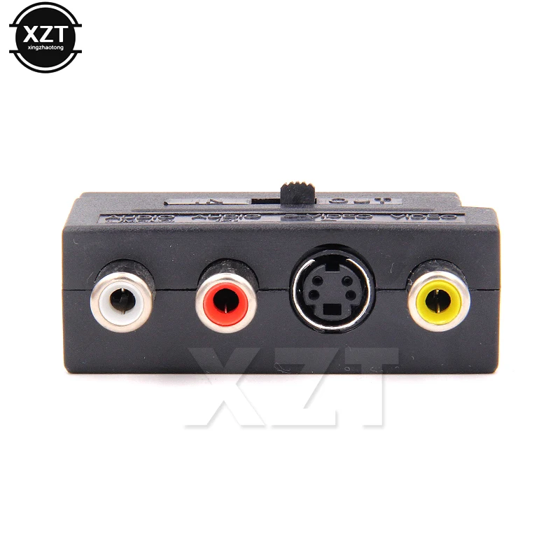RGB Scart 20 Pin Maschio a 3 RCA AV Femmina S convertitore Video RGB Scart 20 Pin Maschio a 3 RCA AV Femmina S convertitore Video