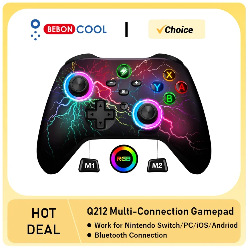 BEBONCOOL PRO Q212 Draadloze Controller Voor Nintendo Switch/Schakelaar OLED/Schakelaar Lite/Android/ios bedrade Pro Gamepad Voor PC/Steam