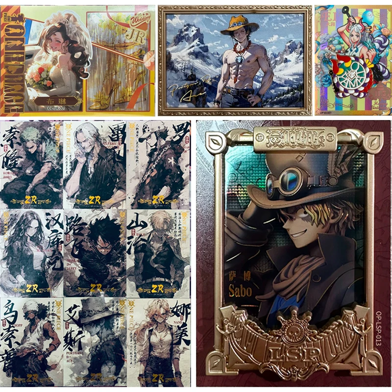 Anime One Piece Lgr Zr Ei Ag Oil Painting Series Collection Card Yamato Portgas D Ace Christmas Birthday Gift Board Game Card