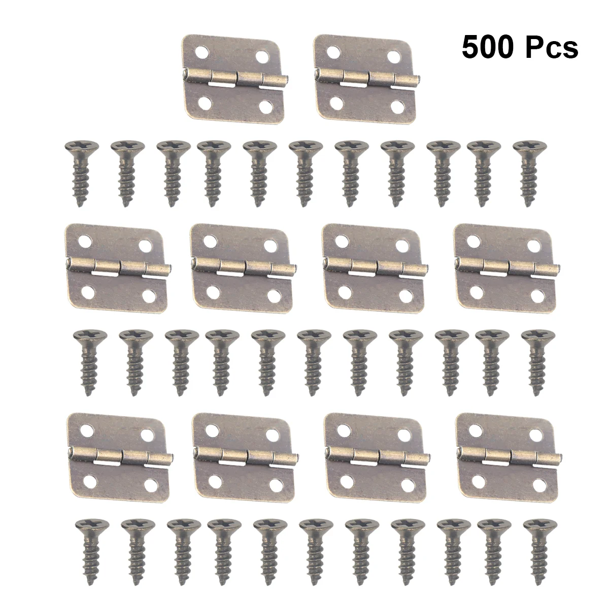 다리미 빈티지 경첩, 녹색 청동 경첩, DIY 액세서리, 400pcs 나사 포함, 100pcs