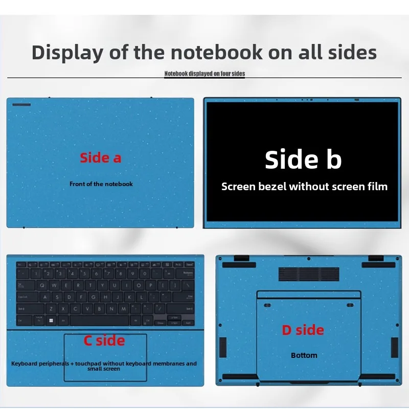 For ASUS Zenbook DUO UX8406 ​​Laptop Skin Beauty Sticker Pro14 Duo UX8402 Computer Case Anti-Scratch Protection Film