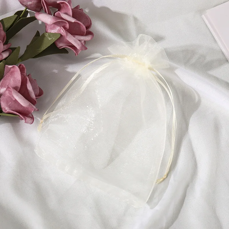 Organza 가방, 웨딩 파티 장식, 드로어블 백, 로고 선물 가방, Organza 가방, 웨딩 백, 100 개