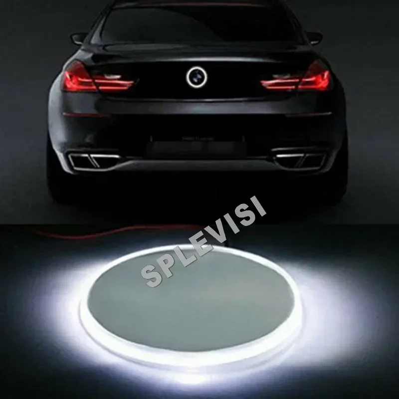 엠블럼 로고 LED 조명 램프 스티커, 자동차 엠블럼 방수 배경, BMW 3 5 7 시리즈 X3, 배지 미포함, 82mm
