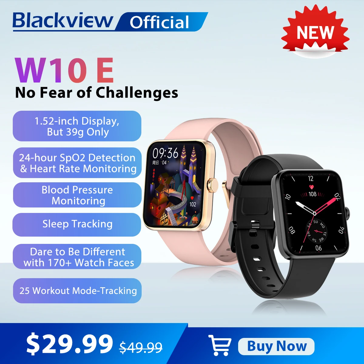 Blackview-reloj inteligente W10E IP68 para hombre y mujer, pulsera  deportiva con Monitor de sueño y ritmo cardíaco, para IOS y Android -  AliExpress