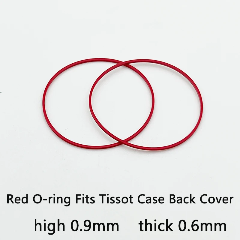 Set of Red Gasket O-Rings (25-40mm) for Watch Case Bottom Cover