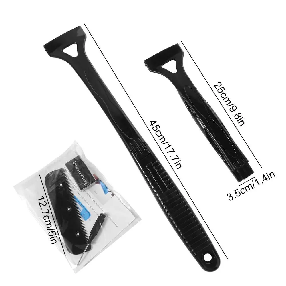 Folding Men Back Shaver Long Handle Replaceable Blades Leg Razor Hanging Hole Smooth Reach Hair Removal Tool Pregnant Women