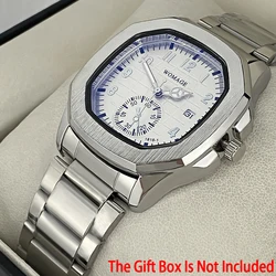 Luxury Men's Steel Band Quartz Watch with Luminous Features - Exquisite Business and Casual Design, Ideal for Formal Occasions and Daily Wear (WHITE)