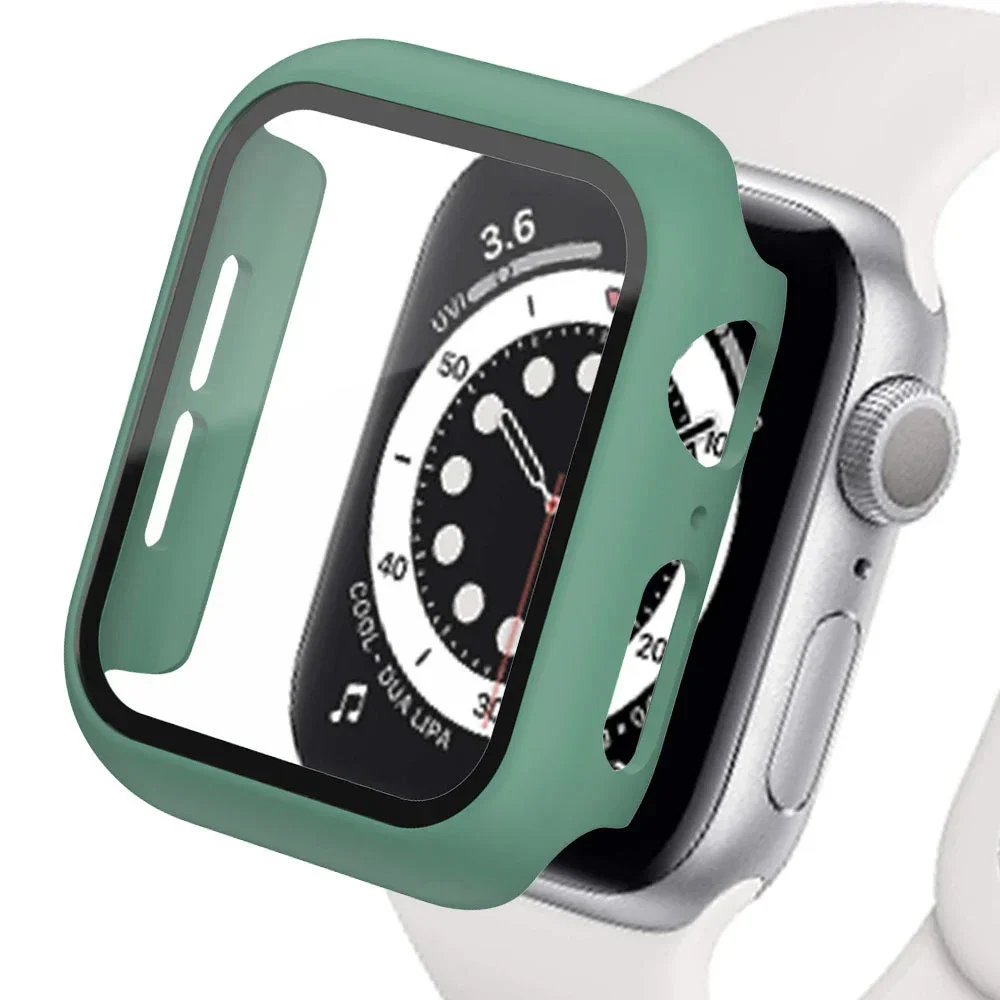 Premium Tempered Glass Apple Watch Protective Bumper Case