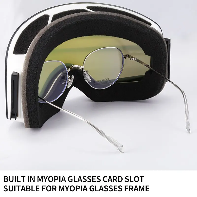 Obaolay-Adult UV Resistant Ski Goggles, HD REVO, Anti-Fog Lenses, Large Size, Latest, Winter