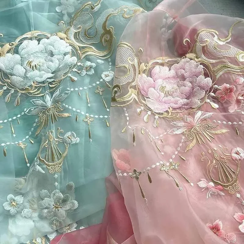

Hanfu Dress Women Chinese Traditional Embroidery Hanfu Female Halloween Cosplay Costume Party Dress Hanfu Pink&Blue 3pcs Sets