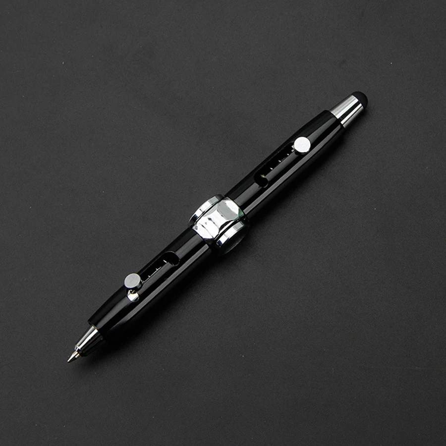 2pcs Multifuctional Capacitive Touch Screen Stylus Office Writing Pen Anti-Anxiety Funny Fidget Spinner for Mobile Phone Tablet