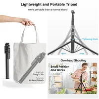 80" Tall Selfie Stick Tripod Stand with Remote for iPhone Camera Travel Tripod Phone Holder for Video Recording Photo Vlogging - Image 6
