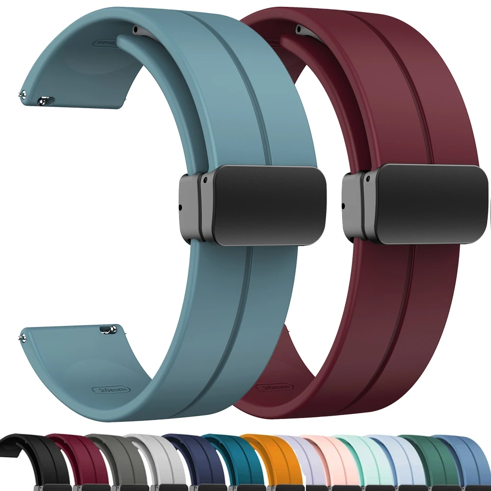 Versatile Silicone Magnetic Smartwatch Bracelet - Available in Multiple Sizes
