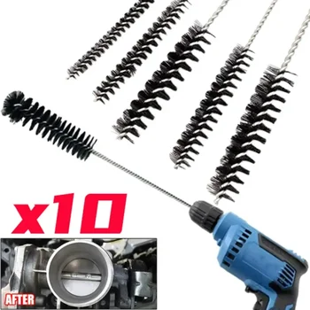 Car Air Door Carbon Deposit Cleaning Brush Stainless Steel Gap Engine Air Inlet Combustion Chamber Cylinder Brushes Tools