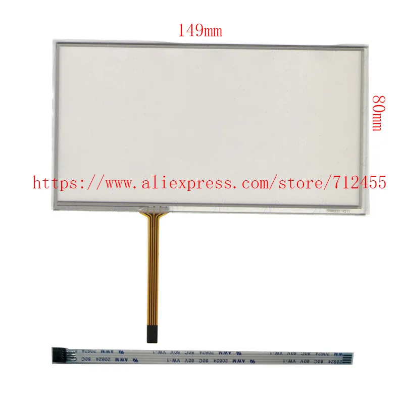 Polegada Linha do Carro Dvd Painel da Tela de Toque Digitador Sensor Vidro Compatível para Sony Xav-e622 Xav63 149 mm 80 mm 6 Painéis e LCDs p/ tablet - Imagem 2